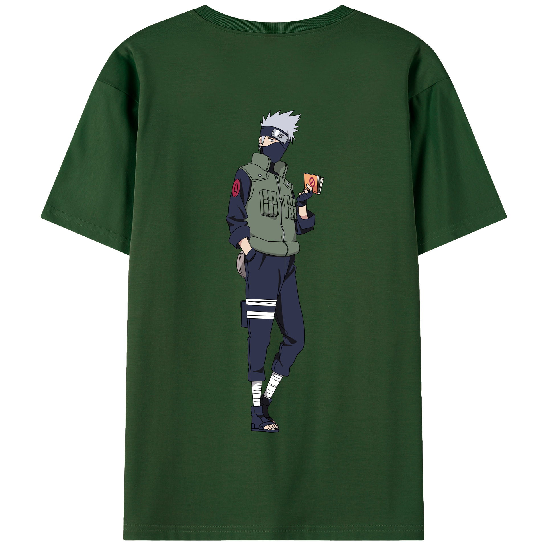（画像用） NARUTO -ナルト- はたけ カカシ Hatake Kakashi 綿100％半袖Tシャツ（背面プリント）